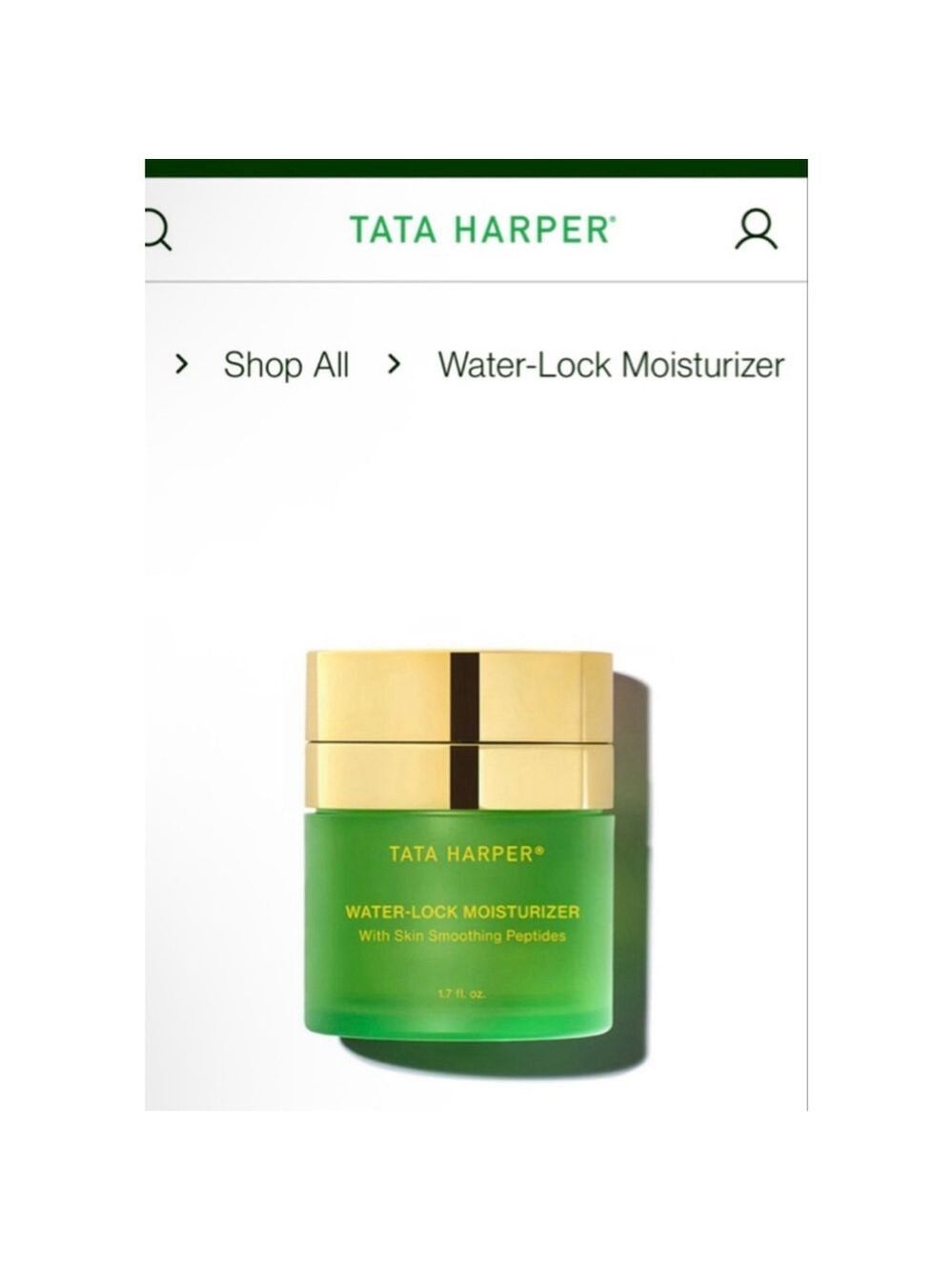 New Tata Harper Water-Lock Moisturizer 1.7/50ml